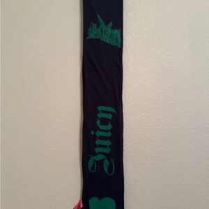 Juicy Couture Navy and Green Scarf